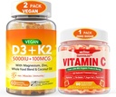 2 Pakiranje Vegan Vitamin D3 5000IU K2 Gumies+ 1 Pakiranje Celotno živilo Vitamin C Gumies