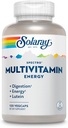 SOLARAY Spectro Energy Multivitamin za ženske in moške - celična energija, prebava, zdravje oči in imunske podpore - w/vitamin A, vitamin B kompleks, CoQ10, železo, encimi, Lutein - 30 Serv, 120 VegCaps