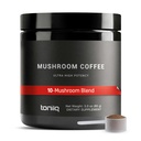 Kava iz gob - Ultra High Potency 10:1 Koncentriran ekstrakt - kolumbijski Izvor fižola z 10 Mešanica gob, Levje Mane & Cordyceps - Bogata in Funkcionalna Coffee Alternative - Tretji-party Lab Tested