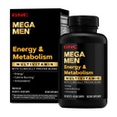 GNC Mega Men Energija in Presnova Multivitaminski Kapleti, Klinično dokazano, da se počutijo bolje, Calorie Burn, Focus, 100mg Kofein, Termogenik, Imuni, B Vitamini, Časovna sprostitev, 180 Štetje, 90 Dnevna dobava