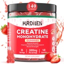 140 Count Kreatin Monohidrat Gumies, 5000mg Kreatin Monohidrat Brez sladkorja Gumies za ženske in moške z L-Tavrin, Vitamin B12 za mišično moč, okrevanje mišic, Glute Builder, Energy Boost