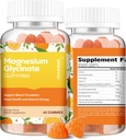 60 Count Magnezij Glycinate Gumies 400mg w/Ashwagandha dodatek - Brez sladkorja Cink Magnezij Glycinate dodatek Ashwagandha Gumies za odrasle