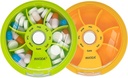 Organizator tablete majhna tableta primer 7 dan prenosljiv potovalne tablete Box srčkan dnevno tablete vsebnik za zdravila ribje olje dopolnila vitaminski primer (Green+Orange)