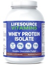 LifeSource Vitamini 6 lb - US Mlekarne Krave Trava Fed Whey Protein izolat - Dvojna čokolada Fidge sladkani w/Stevia
