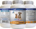 Dog Eye Vitamini - PET Eye Health Complex - Psi in mačke - Podpira očesni vid - astaksantin za pse, očesni vid dodatek za pse in mačke, zdravje oči Vitamini Lutein in zeaksantin 1Bot 60Tabs