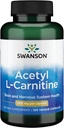 Acetil L-karnitin 500 mg 100 kapsul s Swanson Premium