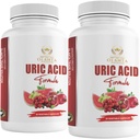 Generična zeliščna sečna kislina - URIC Acid Complex - skupna podpora, tablete za zadrževanje vode za ženske, Milk Thistle dodatek, Tart Cherry, Zelena kava Fižol, Citronska kislina, Semena zelena, Granatna - 2 B