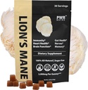 Resnične levje grivaste gobe - srce, imuniteta, vnetje, možganska podpora, veganska, brez sladkorja, GF, 30 Resnična postrežba, 3.7oz