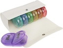 EZY DOSE Weekly (7-dan) AM/PM tabletke Case, Medicine Planner, Vitamin Organizer, Pop-out Compartments, 2 krat na dan, Rainbow Lids, Vključuje Cream Case, BPA brezplačno