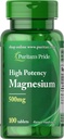 Puritan's Pride Magnezij, 500 mg, 100 Število