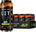 Beyond Raw LIT pripravljen za pitje Pre Workout, Jolly Rancher Green Apple, Za energijo, Fokus, Intenzivnost in črpalke, Z dušikov oksid Boost, Nič sladkorja, 250mg kofein z Beta Alanine, 12 pločevink