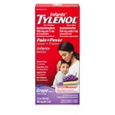 Dojenčki' Tylenol Liquid Pain Relief & Fever Medicine, peroralna suspenzija, Acetamofen za boleče grlo, glavobol & zob, Pain Reliever & Fever Reducer za otroke; Grozdni okus, 2 fl. oz.; Pakiranje po 1