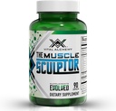 Vital Alchemy Muscle Sculptor– Muscle Builder z vitaminom B3, B6, Fosfatidilserin, Epicatechin & Cayenne – podpira mišično rast, fokus, energijo in protein sintezo, Izdelano v ZDA – 90 kapsul