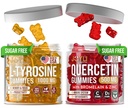 L-tirozin Gumies + Quercetin Gumies - L Tirozin dodatek, Quercetin z vitaminom C - Fokus Gumies in Imunska podpora Gumies - 60 L-tirozin za otroke Gumies, 60 Quercetin z cinkovim gumijem