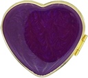Organizator Vintage tablet Prenosni Compact Cute Retro Pill Box Metal Pill Case za Purse/Pocket za zadrževanje vitaminov/Tilenol/Dodatki/ribje olje/Meds/Tablet (Noble Purple Love Heart z ogledalom)