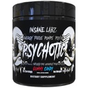 Insane Labz Psychotic Black Edition Mid Stimulant Pre Workout Powder, Energy Focus Pumps, Naložen z Creatine Beta Alanine Taurine, ki ga je gorivo AMPiberry, 35 Serving (Gummy Candy)