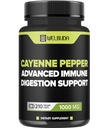 210 Kapsule - Cayenne Pepper Supplements Extract 10:1 z Berberine HCI, čebulice, Olive Leaf & More - Kombinirana formula za digestivno zdravje, zdravje srca in immuniteto funkcijo podporo