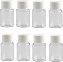 12PKS 30ML 1OZ Prozorne prazne plastične steklenice z belo zaporko vijačni prah Kapsule Tablete Imetnik dovoljenja za shranjevanje Box Ponovno polnjenje Prenosni večni vsebnik Jar Pot za potovanje dnevno življenje