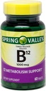 Spring Valley - Vitamin B-12 1000 mcg, čas sprostitve, 60 tablet