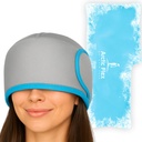 Vive Migraine Relief Cap - Hot & Cold Compression Klobuk za glavobol - Full head Ice Ovit Beanie & oči maska za napenjanje & razbremenitev tlaka - Hladilni trak za glavo - Reavable & Fleksibilne Soft Gel paketi