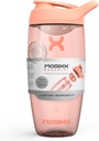 Promix Pursit Protein Shaker Steklenica (24 oz) – Tihi brez-Ball mešalnik, Leak-Proof Lid, BPA/BPS & Phthalate-free ECOZEN – Easy-Clean Shaker Cup za stresanje beljakovin, Pre & Post-workout napitki
