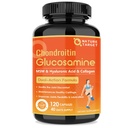 NATURE TARGET Glukozamin Chondroitin Skupna podpora dodatek - Plus MSM, Collagen, Kurkuma, Shellfish Free, Podpora Skupne, Kolena, Kartilaža, za moške in ženske, 120 Caps