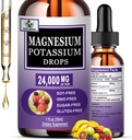 Magnezij Glicinat s kalijevim dodatkom,Liquid Magnezij Glicinat 500mg Kalijev Citrat 500mg, Magnezij Tekoče kapljice za žilne, kosti, srca, mišice in živca zdravje,Non-GMO,Vegan