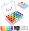 ZRFMIB mesečni tablete Organizator 2 krat na dan, 30 dan tablete Organizator z 32 Dnevne tablete Škatla in potovalni primer, za medicino, vitamin, ribje olje, dodatki, Počisti