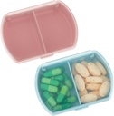 Organizator tablete Sibba Box Primer 2 PCS vodoodporna potovalna zdravila Container Purse Essentials Small Cute Fish Oil Imetnik dodatkov Mini Pillbox Dispenser Opomnik Prenosni žepni pribor
