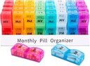 Asprink mesečni tablete Organizator 2 krat na dan,30 dan en mesec tablete Box AM PM,31 dan tablete majhna kosmi za zadrževanje vitaminov,Travel Medicine Organizator,31 dan tablete Organizator dvakrat na dan