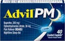 Advil PM (40 štev., paket 2) Bolečina Reliever / nočno uspavalo Obloženo kapelo, 200 mg ibuprofena in 38 mg difenhidramin citrata