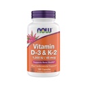 Zdaj dopolnjuje vitamin D3 K2, 1.000 i.e./45 μg, kardiovaskularna podpora, podpira zdravje kosti, 180 Vegetarijanske kapsule - Vegan, brez glutena, Košir