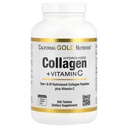 California Gold Nutrition Hydrolyded Kolagen Peptides + Vitamin C Podpora za lase, kožo, nohte, sklepe, & kosti - Featuring Tip I & III Kolagen Peptides - Gluten Free, Non-GMO - 250 tablet