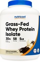 Nutricost Grass-Fed sirotkine beljakovine izolat (Vanilla) 5LBS - ne-GMO, Gluten brez, naravne arome