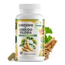GreeNatr Ginko Biloba & Panax Ginseng dodatek - Red Ginseng Možganski dodatek za spomin in fokus - Ginkgo Biloba dopolnila za dober vid, imunski sistem in boljši pretok krvi - 120 tablet