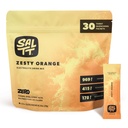 SALTT Elektroliti v prahu Aromatizirana pijača Mix - Zesty Orange - 30 Hydration Packets - Magnezij, Kalij, Natrij, Trace Minerali - Zero Sugar & Gluten Free - Potovalne bistvene