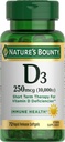 Bounty vitamin D narave za imuno podporo in spodbuja zdrave kosti, 10000 i.e., softgels, večbarvno, 10.000 i.e., 72 število (paket s 1)
