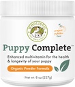 Whalistic Pet Organics Puppy Complete - Dog Multivitaminski prašek - 8 Oz - Dnevni pasji vitamini in dodatki za doma izdelano hrano - Imunski sistem, koža, plašč in splošno zdravje - majhne in velike pasme mladike