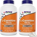 NOW Foods L-Carnitine 500 mg, 240 Veg Caps (Pack z 2)