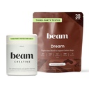 Beam Dream Sleep Powder & Creatine Bundele, tretja stranka Tested Natural Sleep Aid & Recovery dodatek z mikroniziranim kreatin monohidrat, Nearomated Pure Creatine Powder za mišično moč, energija