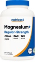 Nutricost Magnezij+ Redna moč (210mg, 240 kapsul) - 120 Servinov, izdelanih z magnezijevim glicinatom in oksidom, ne-GMO, Gluten Free in Vegan prijazno