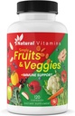 Sadje & Zelenjava Dopolnilne kapsule - Visoka energijska učinkovitost Dnevna wellness mešanica - pakirana z esencialnimi vitamini, antioksidanti in minerali - Podpira uravnoteženo prehrano in optimalno zdravje (rdeča in zelena)