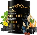 Shilajit Gumiji za moške Ženske: Čisti himalajski organski Shilajit z Ashwagandha 85+ Trace Minerali & Fulvic Acid Individualno zaviti za energijo Brain Immuniteta Podpora Ne sladkor 40 Servinges