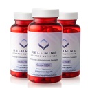 Relumini Advance Nutrition Gluta 1000 - Zmanjšan L-glutation, Alfa lipoična kislina in Rose HIPS - Antioksidant Podpora za kožo in splošno wellness - 60 Veg kapsule x 3 steklenice (90-dnevna zaloga)