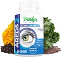 Parker Naturals Optimal Eye Health Vitamin & Mineral Supplement, Eye Supplements & Vitamini za vid z vitaminom C & E, Lutein & Zeaksantin dopolnila, 60 Caps