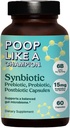 Poop Like a Champion Gut Power Symbiotic (Prebiotik, Probiotic, Postbiotic) – 60 Kapsule, Vegan, Ne-GMO Digestive Health Supplement, 6,5 milijard CFU