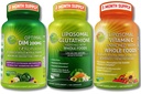 Skupaj Imunski, Hormonski in antioksidant podporo paket za ženske in moške – liposomski glutation 500mg + liposomski vitamin C 1500mg + DIM 200mg z BioPerine® & Crucile Cela živila – Veganski in ne-GMO