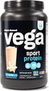 Vega Sport Protein Powder Vanilla (14 obrokov, 20.4 oz) - Na rastlinah osnovan Vegan Protein Powder, BCAA, Aminokisline, češnja, nemast, brez glutena, brez gensko spremenjenih organizmov (Packaging May Vary)