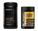 ONNIT Premium Alpha Brain Bundle - Nootropic Brain Supplement (90 Ct) + Črna nalepka Citicoline Duševna hitrost, Pozornost in kognitivna podpora dodatek (80 Ct)- Spodbuja fokus, Koncentracija in spomin