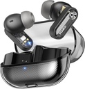Tozo Crystal Pods Hibridni aktivni hrup Prekliči Wireless slušalke, 10mm Vozniki Deep Bas Stereo Zvok, 4 mikrofoni Smart ENC AI Klici, 32 EQ preko App, Bluetooth 5.4 Slušalke, oblikovanje kristalnih primerov